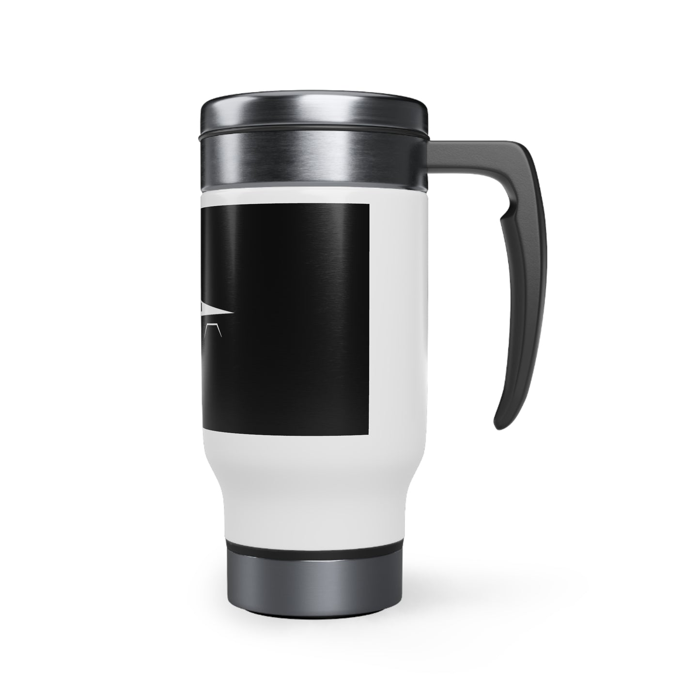 Cyber T Black Stainless Steel Travel Mug with Handle, 14oz