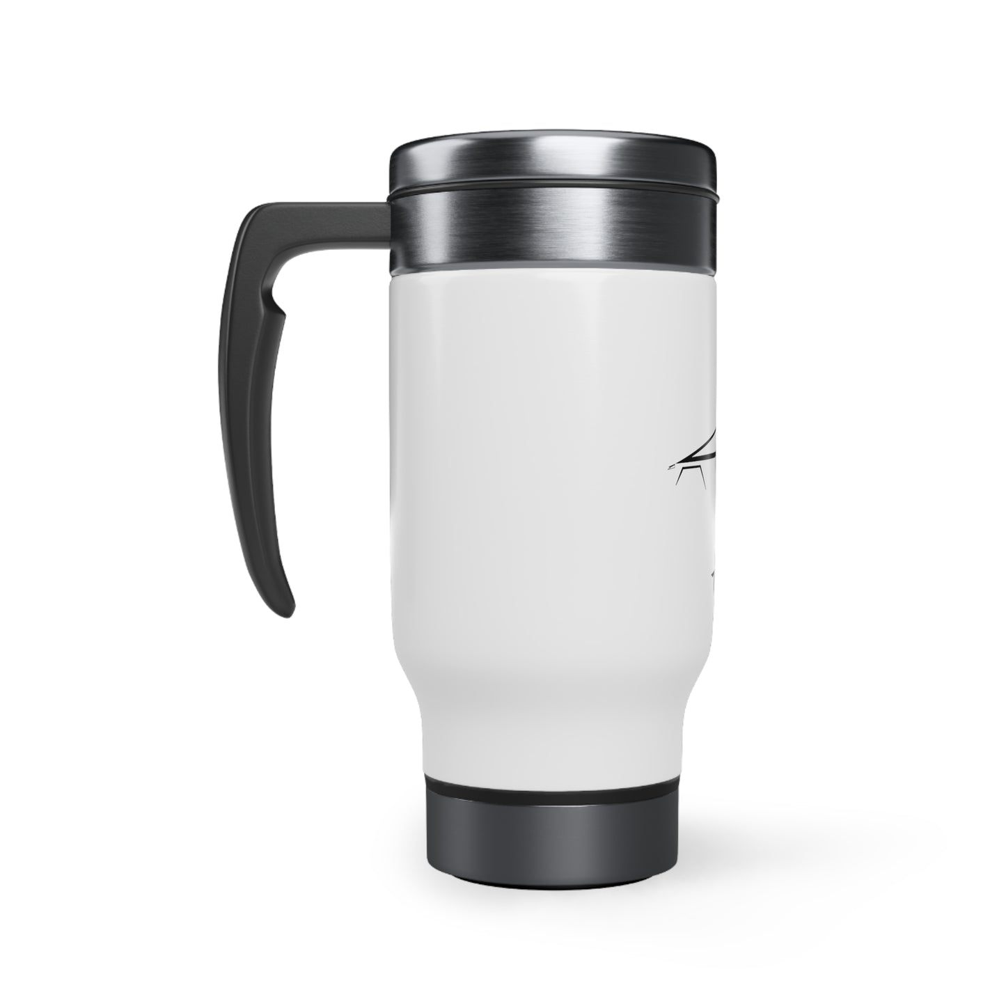 Cyber T Stainless Steel Travel Mug with Handle, 14oz