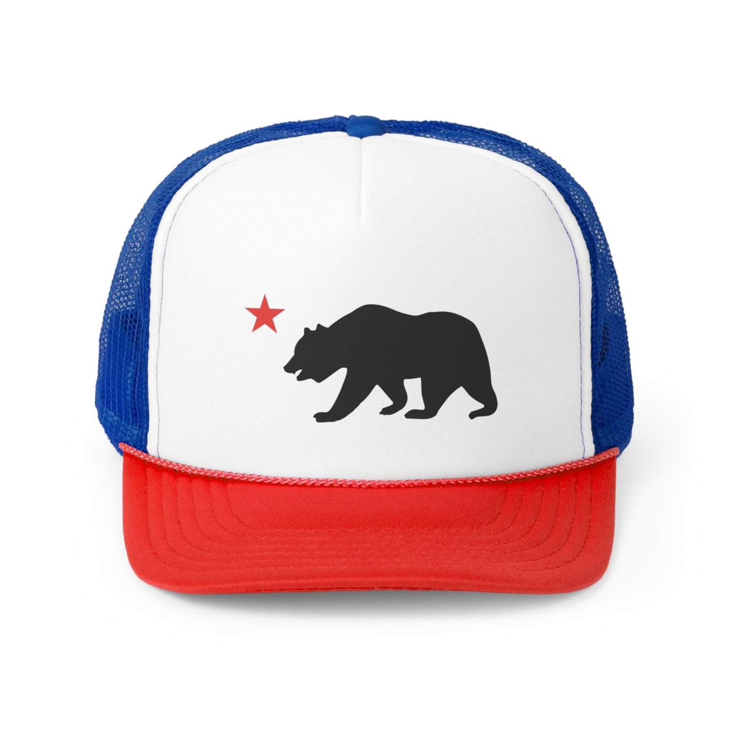 Cali Bear Red Star Trucker Caps