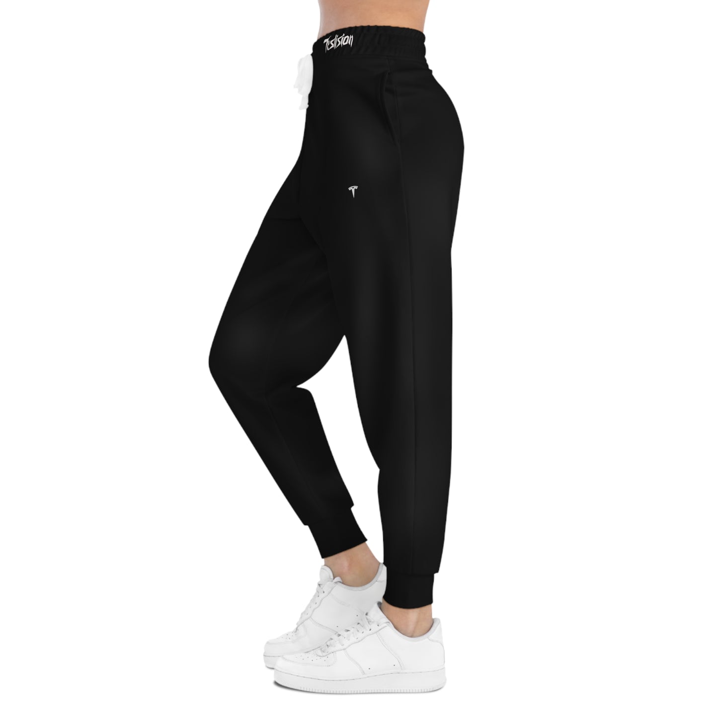 T Logo Black Athletic Joggers (AOP)