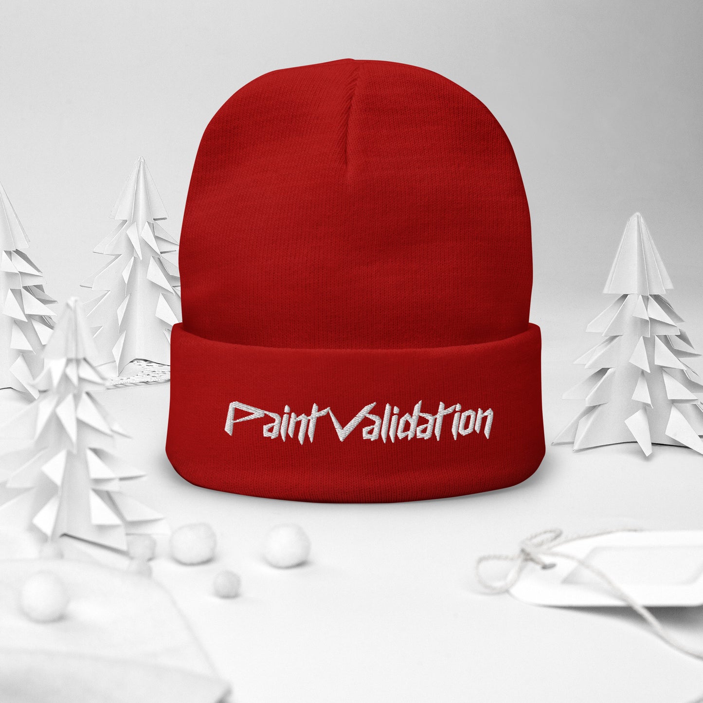 Paint Validation Embroidered Beanie